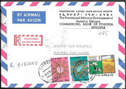 Ethiopia Asmara Registered Cover Mailed To Germany 1982. 1.85B Rate Cow Agriculture Stamp - Etiopia