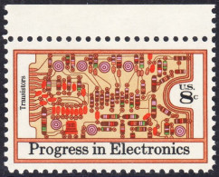 !a! USA Sc# 1501 MNH SINGLE W/ Top Margin - Electronics Progress - Unused Stamps