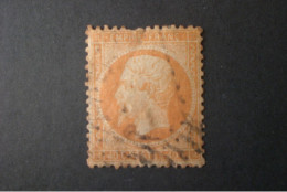 FRANCIA FRANCE 1862 NAPOLEONE III 40 CENT ORANGE YVERT N.23 OBLITERE 1255 CULOZ ( DIFECT ) - 1862 Napoleon III