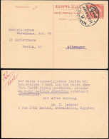 Egypt Alexandria 4M Postal Stationery Card Mailed To Germany 1911 - 1866-1914 Khedivate Of Egypt