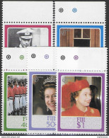1986 Fiji 60th Birthday Of Queen Elizabeth II 5v. MNH S.G. N. 714/18 - Other & Unclassified