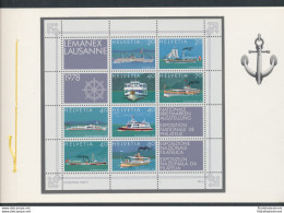 1978 SVIZZERA , Foglietto N. 23 - Libretto Lusso Commemorativo "Lemanex 1978" , - Autres & Non Classés