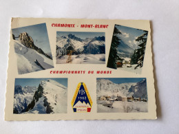 Lots De Cartes Postales Championnats Du Monde De Ski Alpin Chamonix 18 Février 1962 1 Er Jour - Collections