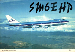 P0 - Carte Postale Avion - KLM Boeing 747-206M - 1946-....: Moderne