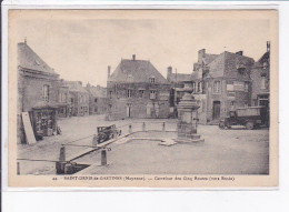 SAINT-DENIS-de-GASTINES: Carrefour Des Cinq Routes (vers Entrée), Texte, Guerre, Militaire 39-45 - Très Bon état - Andere & Zonder Classificatie