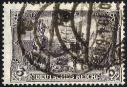 Dt. Reich 96AIb O, 1912, 3 M. Schwarzbraunviolett Friedensdruck, üblich Gezähnt Pracht, Gepr. Jäschke-L., Mi. 35.- - Oblitérés