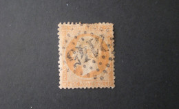 FRANCIA FRANCE 1862 NAPOLEONE III 40 CENT ORANGE YVERT N.23 OBLITERE LYON - 1862 Napoléon III.