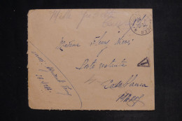 MAROC - Taxe De Casablanca Au Dos D'une Enveloppe En Fm En 1943 - L 152775 - Cartas & Documentos