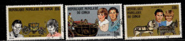 - CONGO - 1981 - YT N° 637 / 639 - Oblitérés -  Charles Et Diana - Série Complète - Used