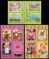 1988-1990 USSR CCCP  Childrens Paintings  Mi 5889-91 & 5958-60 & 6105-7 MNH/** - Neufs