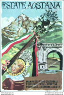 Ba606 Cartolina Pubblicitaria Aosta Estate Aostana - Publicité