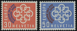 SCHWEIZ BUNDESPOST 681/2 **, 1959, PTT, 2 Prachtwerte, Mi. 40.- - Ungebraucht