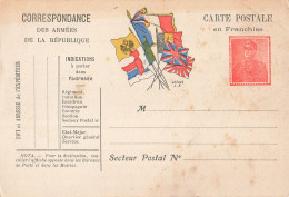 Carte Correspondance Franchise Militaire Non Utilisée , Guerre 1914 1918 - Guerre 1914-18