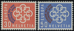SCHWEIZ BUNDESPOST 681/2 **, 1959, PTT, 2 Prachtwerte, Mi. 40.- - Ongebruikt