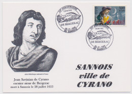 SANNOIS FLAMME Temporaire 25 Janvier 1998 Avec Timbre N° 3118 CYRANO DE BERGERAC Edmond ROSTAND - Schrijvers