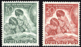 BERLIN 80/1 **, 1951, Tag Der Briefmarke, Pracht, Mi. 55.- - Nuevos