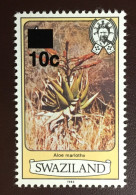 Swaziland 1984 10c Flowers Surcharge With Imprint Date MNH - Other & Unclassified