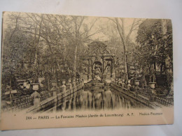 FRANCE   POSTCARDS  FONTAINE JARDIN 1928 STAMPS - Other & Unclassified