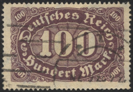 Dt. Reich 247I O, 1923, 100 M. Schwärzlichbraunpurpur Mit Abart Langer Querfußstrich Rechts Am M Von Mark, Pracht, Gepr. - Oblitérés