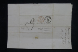 FRANCE - Cachet D'entrée "Italie - Menton " Sur Lettre De Ventimiglia Pour Nice En 1862   - L 152778 - Entry Postmarks