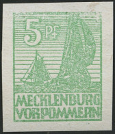 MECKLENBURG-VORPOMMERN 32xb **, 1946, 5 Pf. Mittelgrün, Kreidepapier, Pracht, Gepr. Kramp, Mi. 240.- - Andere & Zonder Classificatie
