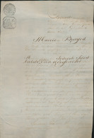 AN DOUZE = ADELIJK DOKUMENT BRUGGE -   JOSEPH IDES BALDE VAN DERGRACHT - GEHANDTEKEND BURGEMEESTE BRUGGE - Documents Historiques