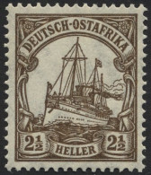 DEUTSCH-OSTAFRIKA 30II **, 1919, 21/2 H. Dkl`ockerbraun, Mit Wz., Kriegsdruck, Postfrisch, Pracht, Mi. 35.- - Deutsch-Ostafrika