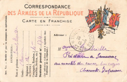 Carte Correspondance Franchise Militaire Cachet 1915 Secteur Postal 174 Emile Maillet Clairon 4e Régiment Génie - Oorlog 1914-18