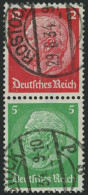 ZUSAMMENDRUCKE S 108 O, 1933, Hindenburg 12 + 5, Wz. 2, Pracht, Mi. 45.- - Zusammendrucke