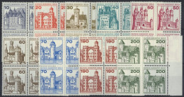 BERLIN 532-40AI VB **, 1977, Burgen Und Schlösser In Viererblocks, Prachtsatz, Mi. 44.- - Unused Stamps