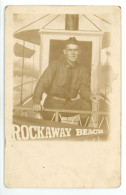 CARTE PHOTO Souvenir Montage Surréaliste Surréalisme Militaire Bateau  ROCKAWAY BEACH ( Militaria / New York ) - Greetings From...