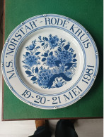 Delft Blue Commemorative Plate  M.S. Norstar - Rode Kruis (Red Cross) 19-20-21 Mei 1981 - Delft (NLD)
