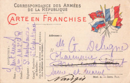 Carte Correspondance Franchise Militaire Cachet 1914 Lantenois 5e Ambulance 5e Corps Armée - WW I