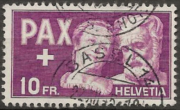 Schweiz Suisse PAX 1945: Paar / Couple (10 FR) Zu 274 Mi 459 Yv 417 Mit ⊙ BASEL 14 - 22.XII.45 S.B.B.HOF (Zu CHF 140.00) - Used Stamps