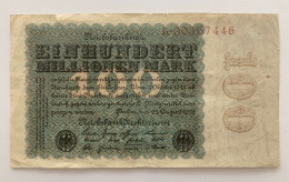 Billet De 100 Millions De Mark - Berlin - Allemagne - Reichsbanknote - 100 Mio. Mark