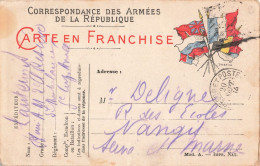 Carte Correspondance Franchise Militaire Cachet 1914 Lantenois 5e Ambulance 5e Corps Armée - WW I