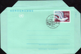 ONU (Vienne) Aérogr Fdc (100) Aerogramme Colombe S9 28april1982 - Altri & Non Classificati