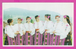 311414 / Bulgaria - Sofia - Student Folklore Ensemble "Zornitsa" Folk Costume 7 Young Girls Photo Alexander Borisov PC - Costumes