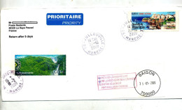 Lettre Cachet Jullouvolle Sur Vietnam  Poste Restante La Haye Retour Saigon - Manual Postmarks