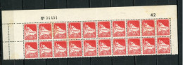 ALGERIE (RF):  MOSQUÉE - N° Yvert 173 ** BLOC DE 20 BORD DATÉ - Unused Stamps