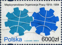 Pologne Poste Obl Yv:3283 Mi:3493 Miedzynarodowa Organizacja Pracy (Lign.Ondulées) - Used Stamps