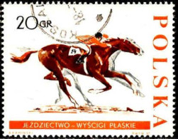 Pologne Poste Obl Yv:1591 Mi:1741 Jezdziectwo Wyscigi Plaskie (TB Cachet Rond) - Used Stamps