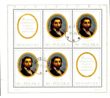 Pologne Poste Obl Yv:1867 Mi:2018 Jan Matejko Autoportrait Bloc De 4 (TB Cachet Rond) - Used Stamps