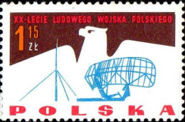 Pologne Poste N** Yv:1293 Mi:1428 Radar (Petit Def.gomme) - Unused Stamps