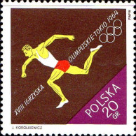 Pologne Poste N** Yv:1370/1377 Jeux Olympiques De Tokyo Manque 1376 P.def.gom 1770 - Unused Stamps