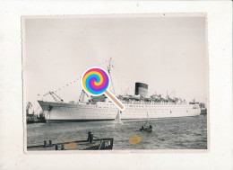 Photographie Originale - Bateau Le Caronia RMS - à Casablanca Maroc 14 Mai 1953 - Schiffe