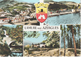LAMURE-sur-AZERGUES (69) Carte Multivues - Blason En 1964  CPSM GF - Lamure Sur Azergues