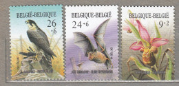 BELGIUM 1987 Birds Orchids MNH(**) Mi 2296-2298 #Fauna881 - Otros & Sin Clasificación