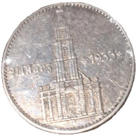 DE Allemagne - Troisième Reich 1er Anniversaire - Règle Nazie, Eglise De La Garnison De Potsdam 2 Reichsmark 1934 - Collections