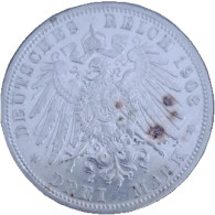 EMP Allemand (Empire) Série Commune 3 Mark 1908 - Collezioni